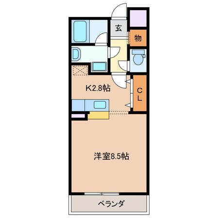 中川原駅 徒歩10分 3階の物件間取画像